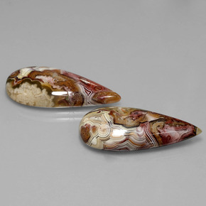  карата, натуральный Многоцветный Яшма, Форма груши, Непрозрачный