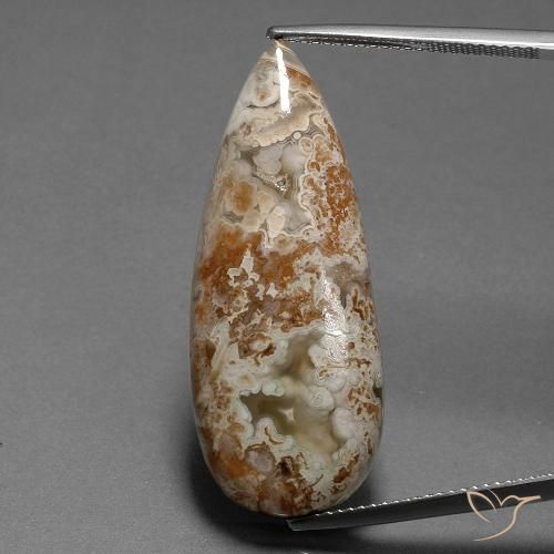 19.58ct Натуральный Многоцветный Яшма, Форма груши, Непрозрачный