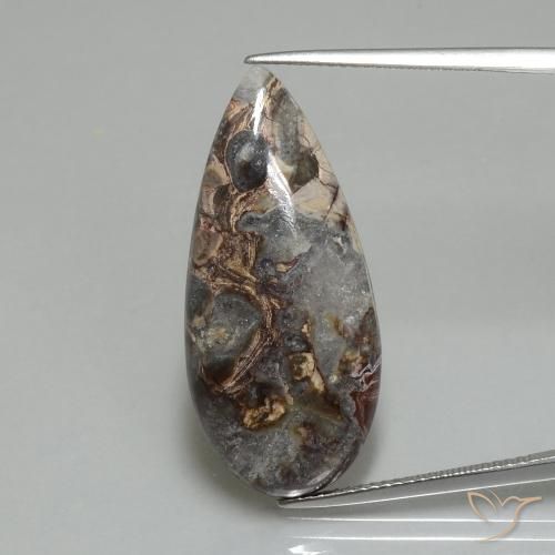 15.05ct Натуральный Многоцветный Яшма, Форма груши, Непрозрачный, Photo A