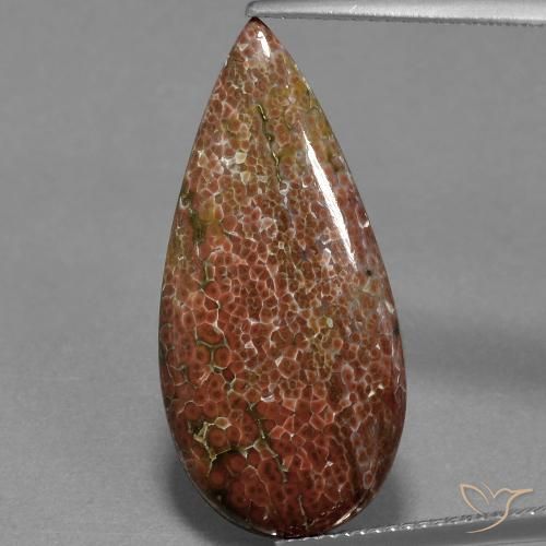 9.57ct Натуральный Многоцветный Яшма, Форма груши, Непрозрачный