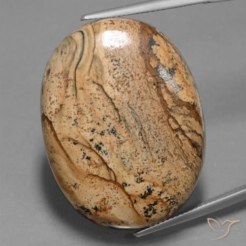 57.19ct Натуральный Многоцветный Яшма, Овал, Непрозрачный