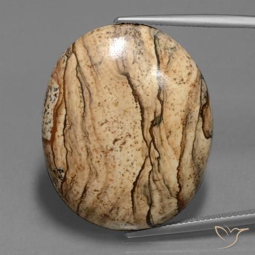 41.04ct Натуральный Многоцветный Яшма, Овал, Непрозрачный