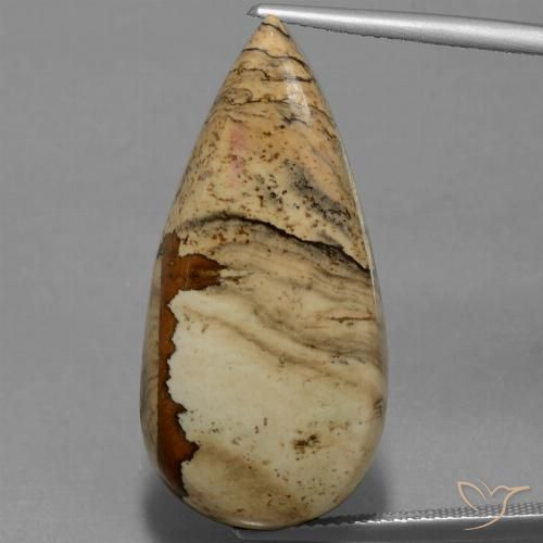 26.95ct Натуральный Многоцветный Яшма, Форма груши, Непрозрачный