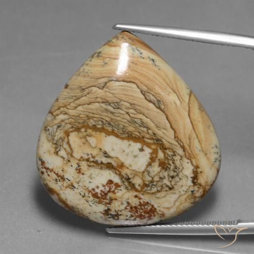 39.82ct Натуральный Многоцветный Яшма, Форма груши, Непрозрачный