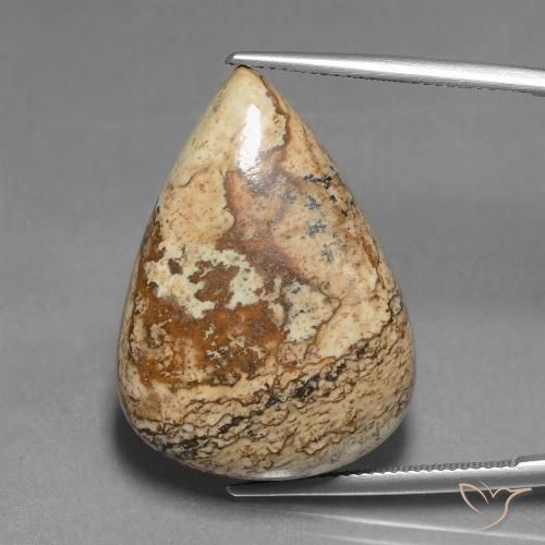 26.55ct Натуральный Многоцветный Яшма, Форма груши, Непрозрачный