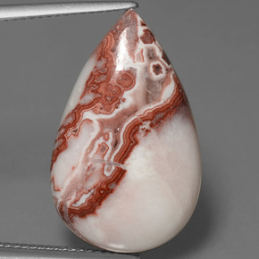 15.54 карата, натуральный Многоцветный Яшма, Форма груши, Непрозрачный