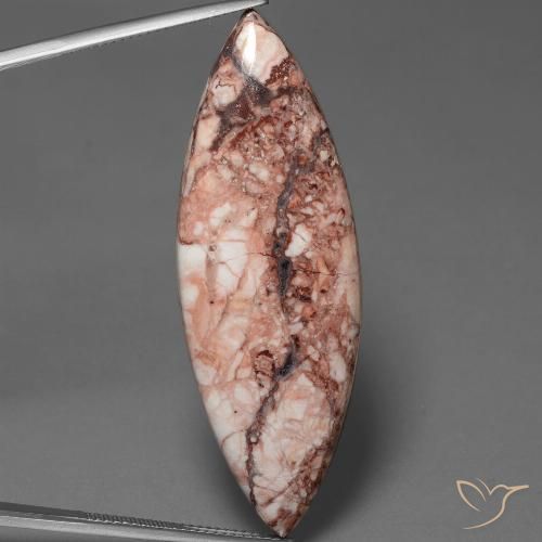 38.36ct Натуральный Многоцветный Яшма, Маркиза, Непрозрачный