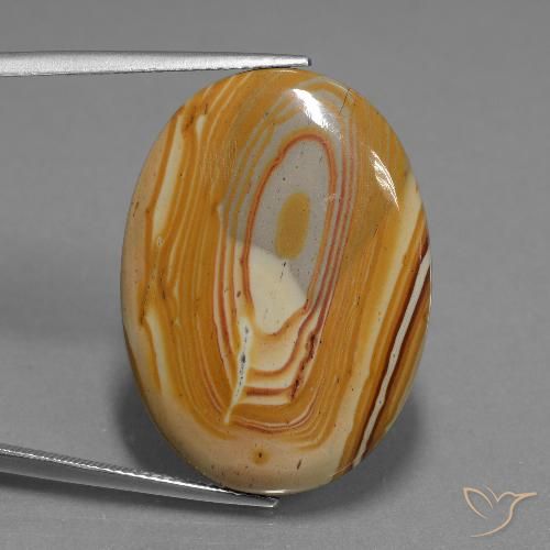 23.88ct Натуральный Многоцветный Яшма, Овал, Непрозрачный