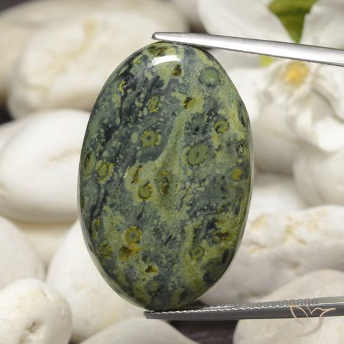 35.03ct Натуральный Многоцветный Яшма, Овал, Непрозрачный