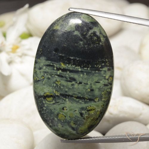 48.91ct Натуральный Многоцветный Яшма, Овал, Непрозрачный