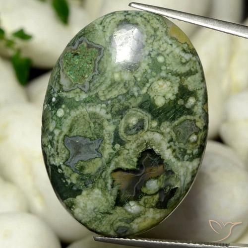 30.18ct Натуральный Многоцветный Яшма, Овал, Непрозрачный