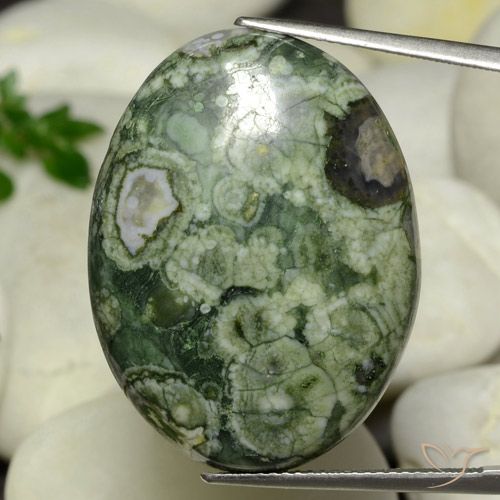 24.95ct Натуральный Многоцветный Яшма, Овал, Непрозрачный