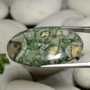 25.06 карата, натуральный Многоцветный Яшма, Огранка Овал, Непрозрачный