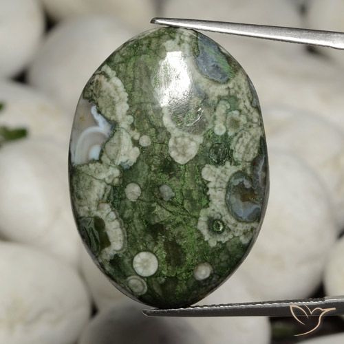 26.41ct Натуральный Многоцветный Яшма, Овал, Непрозрачный