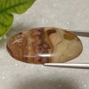 21.62 карата, натуральный Многоцветный Яшма, Огранка Овал, Непрозрачный