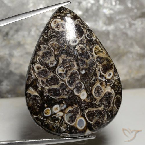 50.43ct Натуральный Многоцветный Яшма, Форма груши, Непрозрачный