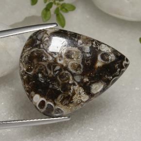 22.56 карата, натуральный Многоцветный Яшма, Форма груши, Непрозрачный