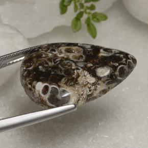 22.56 карата, натуральный Многоцветный Яшма, Форма груши, Непрозрачный