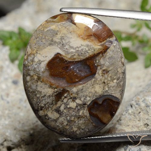 29.47ct Натуральный Многоцветный Яшма, Овал, Непрозрачный