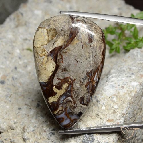 37.59ct Натуральный Многоцветный Яшма, Форма груши, Непрозрачный