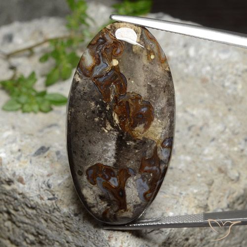 47.90ct Натуральный Многоцветный Яшма, Овал, Непрозрачный
