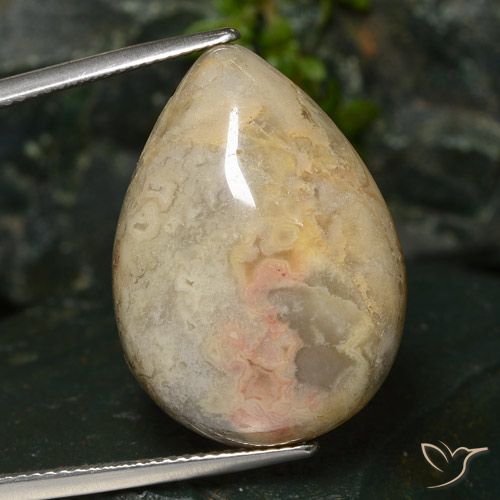 23.13ct Натуральный Многоцветный Яшма, Форма груши, Непрозрачный
