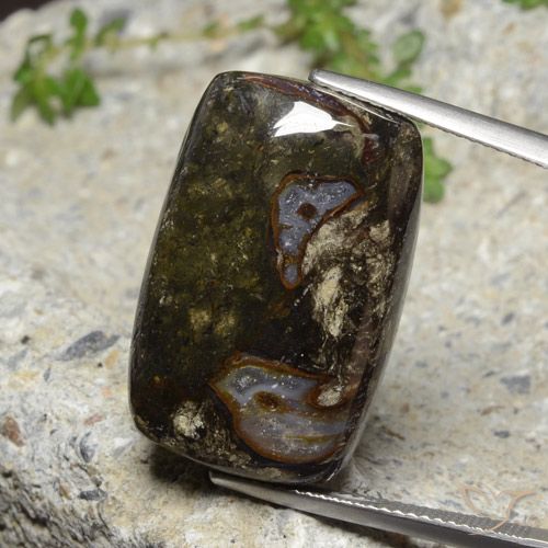 26.54ct Натуральный Многоцветный Яшма, Подушка, Непрозрачный
