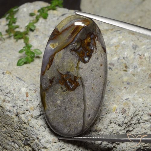 46.39ct Натуральный Многоцветный Яшма, Овал, Непрозрачный