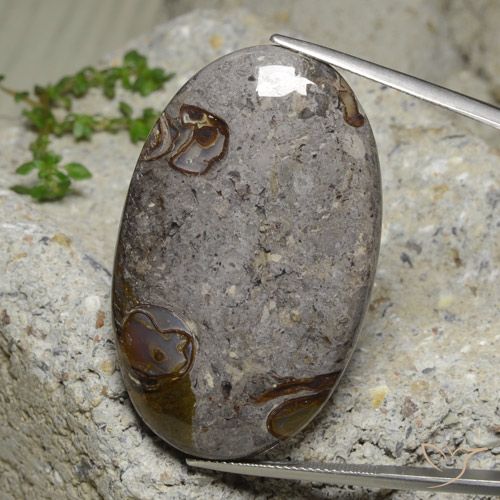 60.74ct Натуральный Многоцветный Яшма, Овал, Непрозрачный