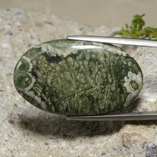 29.99ct Натуральный Многоцветный Яшма, Овал, Непрозрачный