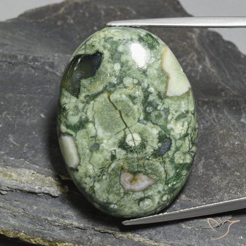 28.77ct Натуральный Многоцветный Яшма, Овал, Непрозрачный