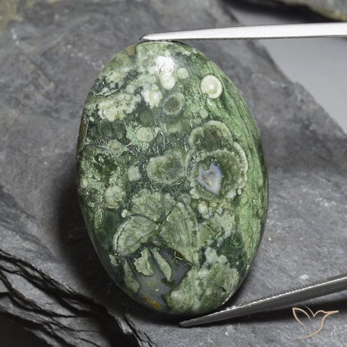 38.32ct Натуральный Многоцветный Яшма, Овал, Непрозрачный