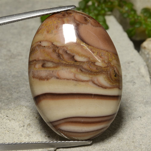 26.59 карата, натуральный Многоцветный Яшма, Огранка Овал, Непрозрачный