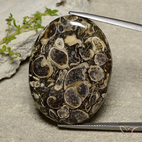 40.36ct Натуральный Многоцветный Яшма, Овал, Непрозрачный