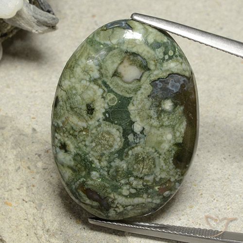27.91ct Натуральный Многоцветный Яшма, Овал, Непрозрачный
