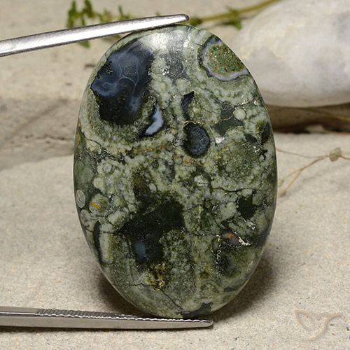 30.02ct Натуральный Многоцветный Яшма, Овал, Непрозрачный