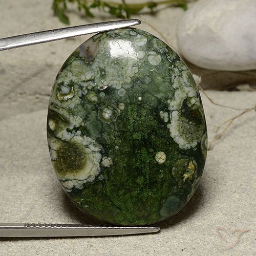 26.90ct Натуральный Многоцветный Яшма, Овал, Непрозрачный
