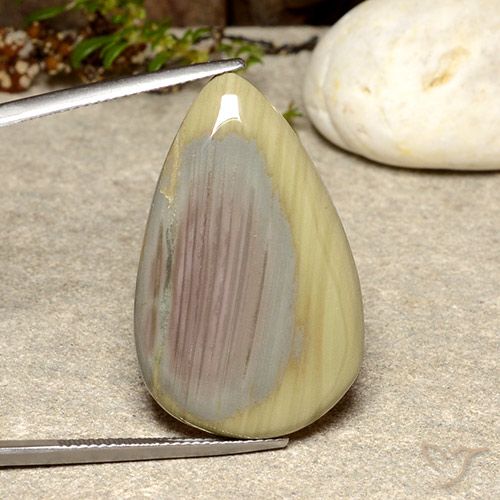 29.73ct Натуральный Многоцветный Яшма, Форма груши, Непрозрачный