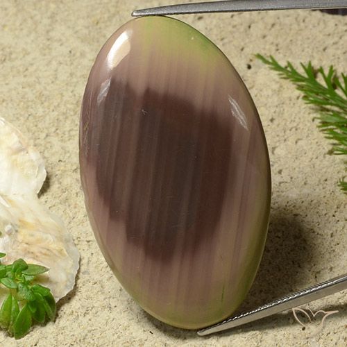 50.81ct Натуральный Многоцветный Яшма, Овал, Непрозрачный