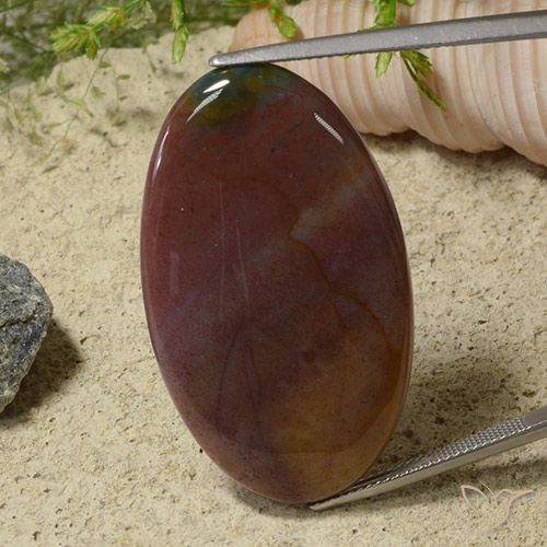39.44ct Натуральный Многоцветный Яшма, Овал, Непрозрачный