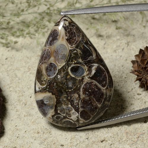 25.71ct Натуральный Многоцветный Яшма, Форма груши, Непрозрачный