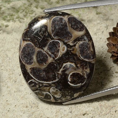 28.37ct Натуральный Многоцветный Яшма, Овал, Непрозрачный