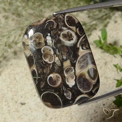 34.23ct Натуральный Многоцветный Яшма, Подушка, Непрозрачный