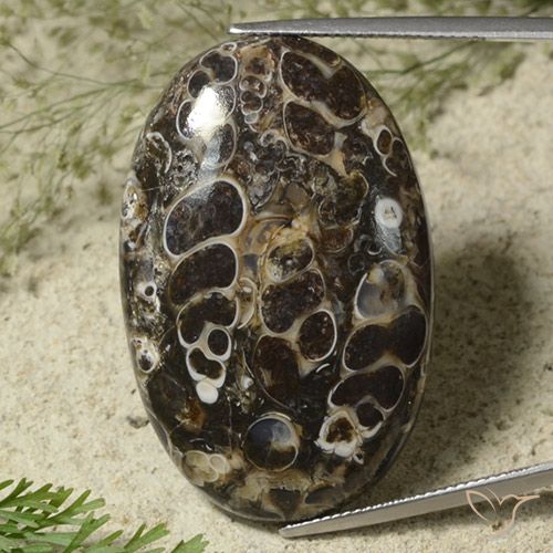 44.95ct Натуральный Многоцветный Яшма, Овал, Непрозрачный