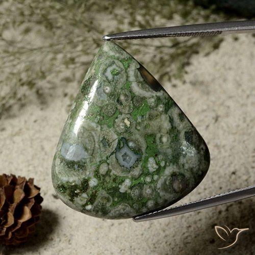 27.09ct Натуральный Многоцветный Яшма, Форма груши, Непрозрачный