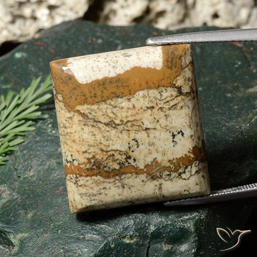 33.26ct Натуральный Многоцветный Яшма, Огранка Багет, Непрозрачный
