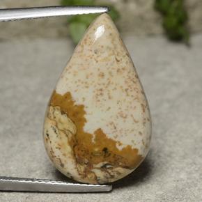 10.92 карата, натуральный Многоцветный Яшма, Форма груши, Непрозрачный