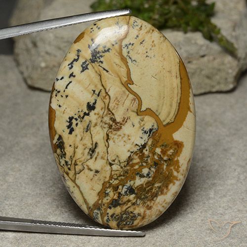 39.17ct Натуральный Многоцветный Яшма, Овал, Непрозрачный
