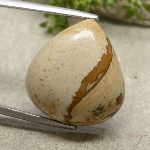 19.96ct Натуральный Многоцветный Яшма, Форма груши, Непрозрачный