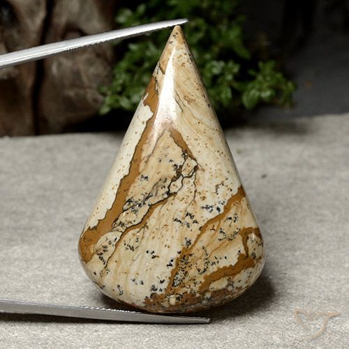 74.08ct Натуральный Многоцветный Яшма, Форма груши, Непрозрачный